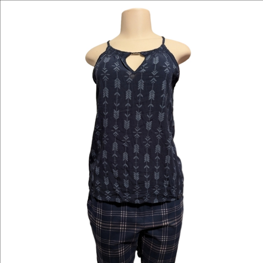 Americanino Blue‎ Arrow Pattern Tank Top Size Small